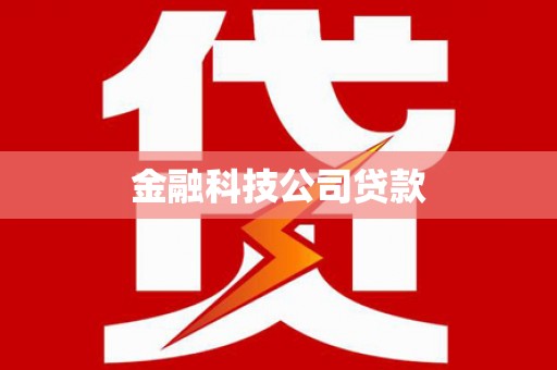 北港金融科技公司贷款
