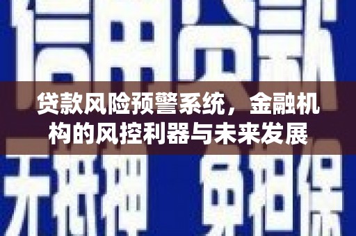 北港贷款风险预警系统，金融机构的风控利器与未来发展