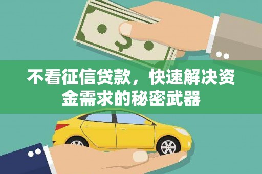 北港不看征信贷款，快速解决资金需求的秘密武器
