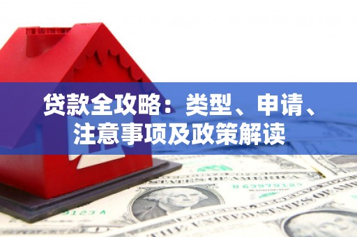 北港贷款全攻略：类型、申请、注意事项及政策解读